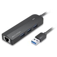 ราคา Vention Port Hub USB-A to 3xUSB 3.0 with Lan (CHNBB) Black (6922794747289)