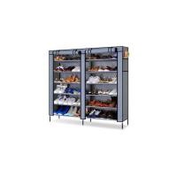 ราคา ตู้รองเท้า 2 ล็อค 6 ชั้น พร้อมผ้าคลุม - สีเทา