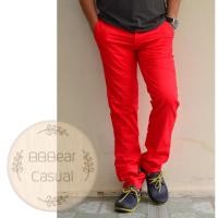 ราคา กางเกงขายาว ขากระบอก สีแดง 30"-40"