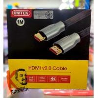 ราคา สาย HDMI แบบสายถัก V2.0 Unitek 1M - 10M งานพรีเมี่ยม 4K/60Hz, 21:9, HDR, 3D IMAX, Dolby Atmos, 7.1 Surround, 32 Audio CH 1M Y-C136RGY (360)