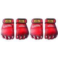 ราคา นวมซ้อมมวยแบบตัดปลายนิ้ว WOLON PU (ขนาด 8 oz) สีแดง (x2คู่) (1550)