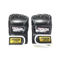 ราคา นวมซ้อมมวยแบบตัดปลายนิ้ว WOLON PU (ขนาด 8 oz) สีดำ (Black) (1247)