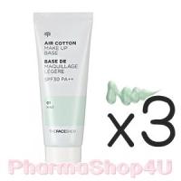 ราคา (ซื้อ3 ราคาพิเศษ) The Face Shop Air Cotton Makeup Base 40mL (No.1 สีเขียว) เบสเขียว แพคเกจใหม่ น่ารักมากช่วยปรับสีผิวให้ผ่องเด้ง ให้สัมผัสที่บางเบาไม่หนักผิว พร้อมปกปิดจุด ด่างดำ (450)