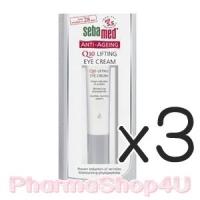 ราคา (ซื้อ3 ราคาพิเศษ) Sebamed Q10 Lifting Eye Cream 15mL ครีมบำรุงผิวรอบดวงตาลดเลือนริ้วรอย (4089)