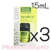 ราคา (ซื้อ3 ราคาพิเศษ) (หิ้ว) Thursday Plantation Tea Tree Oil 15mL ทีทรีออย บริสุทธ์ 100% แต้มสิวหรือผดให้ยุบเร็ว ลดผื่นแดง ลดการระคายเคืองของผิว (7442)