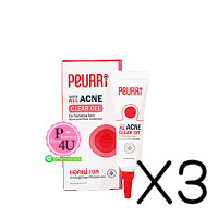 ราคา ( ซื้อ 3 ราคาพิเศษ ) เจลแต้มสิว Peurri Rapid All Acne Clear Gel by Puricas แอคเน่เจล ลดสิวอักเสบ สิวอุดตัน สิวผด ขนาด 8 กรัม (12330)