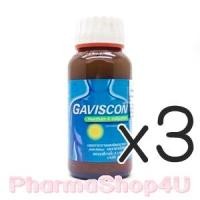 ราคา (ซื้อ3 ราคาพิเศษ) Gaviscon กาวิสคอน 150mL บรรเทาอาการแสบร้อนกลางอก เคลือบหลอดอาหาร (9037)