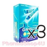 ราคา (ซื้อ3 ราคาพิเศษ) Gaviscon กาวิสคอน 10mL 24ซอง ลดอาการแสบกลางอก เนื่องจาก กรดไหลย้อน (9046)
