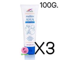 ราคา (ซื้อ3 ราคาพิเศษ) Maxkin AHA Mild Foam 100g โฟมล้างหน้าสูตรอ่อนโยน ให้ฟองนุ่มละเอียด pH 5.5 ขจัดเซลล์ผิว ให้หน้าใสขึ้น (1399)