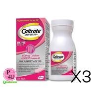 ราคา (ซื้อ3 ราคาพิเศษ) Caltrate Silver 50+ 600 mg Calcium 400 IU Vitamin D For Adults Age 50+ 120 เม็ด แคลเทรต บำรุงกระดูก และฟัน เพิ่มวิตามิน D ช่วยเสริมสร้างการดูดซึมของแคลเซียม (6677)