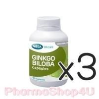 ราคา (ซื้อ3 ราคาพิเศษ) MEGA We Care Ginkgo Biloba 60เม็ด จิงโก บิโลบา สารสกัดใบแป๊ะก๊วย เสริมการทำงานของสมอง เสริมความจำ (846)
