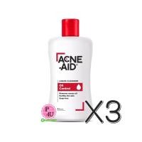ราคา (ซื้อ3 ราคาพิเศษ) (สีแดง) Acne Aid Liquid Cleanser 100mL แอคเน่ เอด สบู่เหลวล้างหน้า สำหรับผิวมัน ผิวผสม และผิวที่มีแนวโน้มเป็นสิวง่าย (245)
