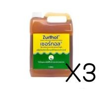ราคา (ซื้อ3 ราคาพิเศษ) ZURTHOL ผลิตภัณฑ์ฆ่าเชื้อแบคทีเรียเอนกประสงค์ สูตร Dettol ทิ้งไว้ประมาณ 10 นาทีจึงใช้น้ำล้างออก (แกลลอน5ลิตร) (12789)