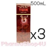 ราคา (ซื้อ3 ราคาพิเศษ) Twin ทวิน ยาน้ำสมุนไพร ผสมเขากวางอ่อน 500mL ใช้บำรุงร่างกาย บรรเทาอาการปวดเมื่อยตามร่างกาย ด้วยส่วนผสม เขากวางอ่อน โสม ตังกุย และอื่นๆ (9427)