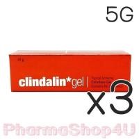 ราคา (ซื้อ3 ราคาพิเศษ) Clindalin Gel คลินดาลิน เจล 5 กรัม เจลแต้มสิวหลอดสีแดง ที่ช่วยรักษา สิวอุดตัน หัวสิวยุบเร็ว (9786)