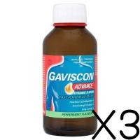 ราคา (ซื้อ3 ราคาพิเศษ) GAVISCON ADVANCE 150ML. กาวิสคอน ช่วยบรรเทาอาการแสบร้อนกลางอกจากโรคกรดไหลย้อน (12787)