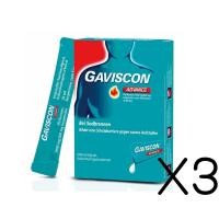 ราคา (ซื้อ3 ราคาพิเศษ) GAVISCON ADVANCE กล่อง24 ซอง กาวิสคอน ช่วยบรรเทาอาการแสบร้อนกลางอกจากโรคกรดไหลย้อน (12746)