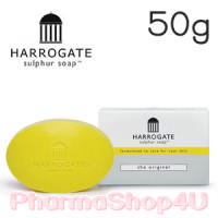 ราคา (Original) HARROGATE Sulphur Soap 50g ฮาโรเกต สบู่ซัลเฟอร์ สบู่น้ำแร่ ใช้ได้ทั้งหน้าและตัว ปัญหาสิว ผิวมัน ผื่นคัน ผื่นแพ้ ผิวอักเสบ เอาอยู่ (2368)
