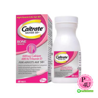 ราคา Caltrate Silver 50+ 600 mg Calcium 400 IU Vitamin D For Adults Age 50+ 60 เม็ด แคลเทรต บำรุงกระดูก และฟัน เพิ่มวิตามิน D ช่วยเสริมสร้างการดูดซึมของแคลเซียม (6672)