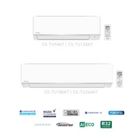 ราคา Panasonic Deluxe nanoe Inverter เครื่องปรับอากาศระบบอินเวอร์เตอร์ติดผนัง 24131 BTU รุ่น CS-TU24AKT/CU-TU24AKT