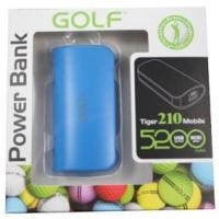ราคา Power Bank Golf 5200 mAh Tiger 210 ลดเหลือ 165 บาท ปกติ 490 บาท Golf Power Bank แบตสำรอง 5200 mAh Tiger 210 ฟ้า (1571)