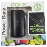 ราคา Power Bank Golf 5200 mAh Tiger 210 ลดเหลือ 165 บาท ปกติ 490 บาท Golf Power Bank แบตสำรอง 5200 mAh Tiger 210 ดำ (1572)