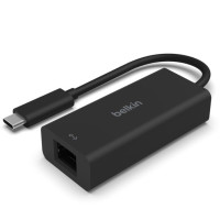 ราคา Belkin 3.0 USB-C to 2.5 Gigabit Ethernet Adapter - 15 cm. * Black - 5Gbps Data Transfer Rate (Compatible with Laptop with USB-C with Data Function) (20230600012)