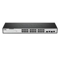 ราคา D-Link 24-Port Fast Ethernet Switch with 2 Gigabit Uplink (DES-1026G) (20160400157)