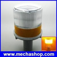 ราคา ไฟLED Traffic สีเหลือง ไฟเตือนสัญญาณจราจร ไฟกระพริบตามทางแยกหลอดไฟLED พลังงานแสงอาทิตย์ โซล่าเซลล์ Solar LED Traffic 0.4W (LWT011)