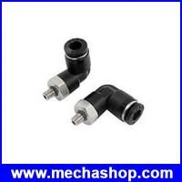 ราคา ขั้วต่อลม ข้อต่อลม ฟิตติ้งนิวเมติกส์แบบงอ 90 องศา Pneumatic 6mm to 5mm Male Thread Elbow Pipe Quick Fittings (FIT010)