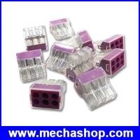 ราคา 10ชิ้น เทอมินอลบล็อก จังชั่นบล็อก เทอมินอลสายไฟ ขั้วต่อสายไฟ PCT-106 Push wire wiring connector For Junction box 6 pin conductor terminal block (WCN013)