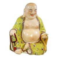 ราคา พระสังกัจจายน์ มือถือลูกประคำและถุงทอง งานกระเบื้องกังไส สูง 10นิ้ว