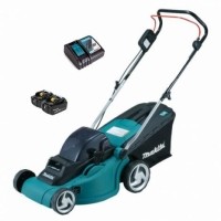 ราคา รถตัดหญ้าแบตเตอรี MAKITA รุ่น DLM380Z + BL1850B2 ขนาด 380MM กำลังไฟ 18V.x 2 = 36V. (3410)