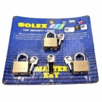 ราคา กุญแจมาสเตอร์คีย์ชุด3ตัว SOLEX รุ่น EXTRA PLUS ขนาด 40mm. (5664)