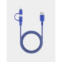 ราคา สายชาร์จ Energea Nylotough 2-In-1 USB-C+MICRO USB Blue (1551012000002)