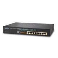 ราคา PLANET FSD-808HP 8-Port 10/100Mbps IEEE 802.3at PoE Desktop Switch (408557)