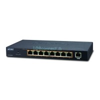 ราคา PLANET GSD-908HP 8-Port 10/100/1000T 802.3at PoE + 1-Port Gigabit Desktop Switch(120W) (460797)