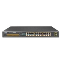 ราคา PLANET GSW-2620HP 24-Port 10/100/1000T 802.3at PoE + 2-Port 1000X SFP Gigabit Ethernet Switch (220W) (809914)