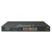 ราคา PLANET GSW-1820VHP 16 poe+2 port sfp uplink LCD poe monitor (828978)