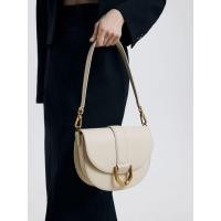 ราคา Charles & Keith กระเป๋าสะพายข้างดีไซน์แบบอานม้ารุ่น Gabine - สีครีม