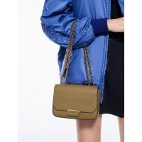 ราคา Charles & Keith กระเป๋าสะพายไหล่แบบสายโซ่ - สีกากี