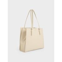 ราคา Charles & Keith กระเป๋าโท้ทรุ่น Sansa - สีเบจ