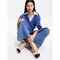 ราคา Charles & Keith รองเท้ารัดส้นแบบปิดส้นสีทูโทนตกแต่งโบว์ - สีครีม