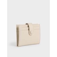 ราคา Charles & Keith กระเป๋าใส่บัตรดีไซน์ที่ปิดแบบกระดุมกด - สีเบจ