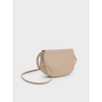 ราคา Charles & Keith กระเป๋าถือทรงโค้งรุ่น Elora - สีโทป