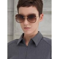 ราคา Charles & Keith แว่นตากันเเดดกรอบทรงผีเสื้อดีไซน์ขอบหนังดีเทลแบบถัก - สีช็อคโกแลต