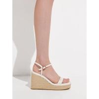 ราคา Charles & Keith Espadrille Wedges - สีชอล์ค