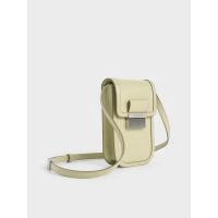 ราคา Charles & Keith กระเป๋าสะพายข้างขนาดเล็กทรงยาวรุ่น Charlot - สีเซจกรีน