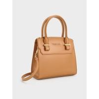 ราคา Charles & Keith กระเป๋าโท้ทแบบมีทรงรุ่น Temmie - ทอฟฟี่
