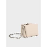 ราคา Charles & Keith กระเป๋าเพาช์พร้อมหูจับรุ่น Bosie - สีโอ๊ต
